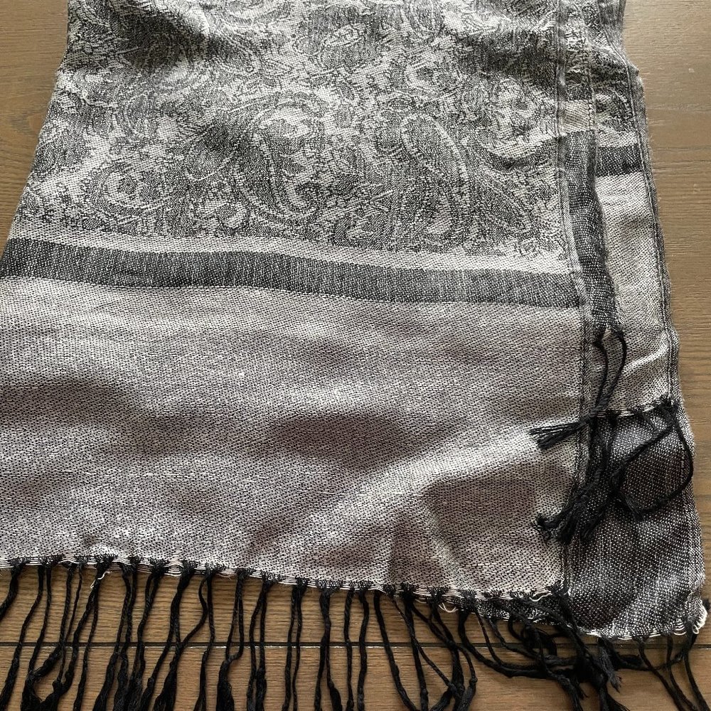 Scarf Black/Grey Womens